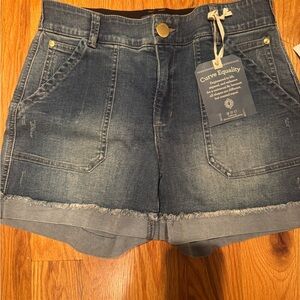 Democracy Dark Blue Jean Shorts